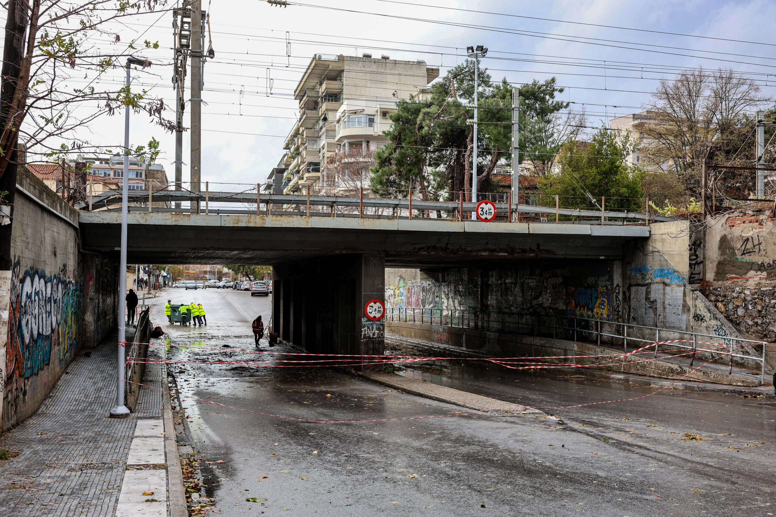 Κλειστοί δρόμοι στη Θεσσαλονίκη λόγω της κακοκαιρίας