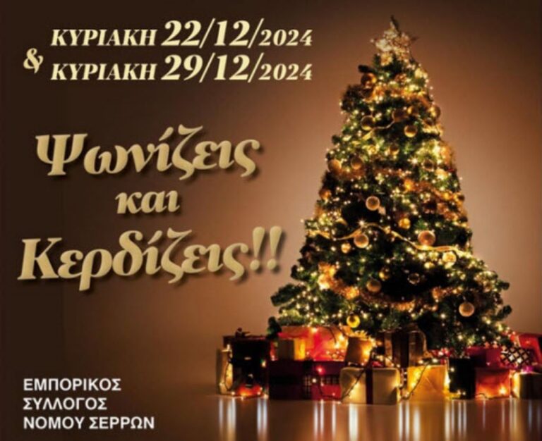 Σέρρες: “Santa’s Lucky Week” από τον Εμπορικό Σύλλογο
