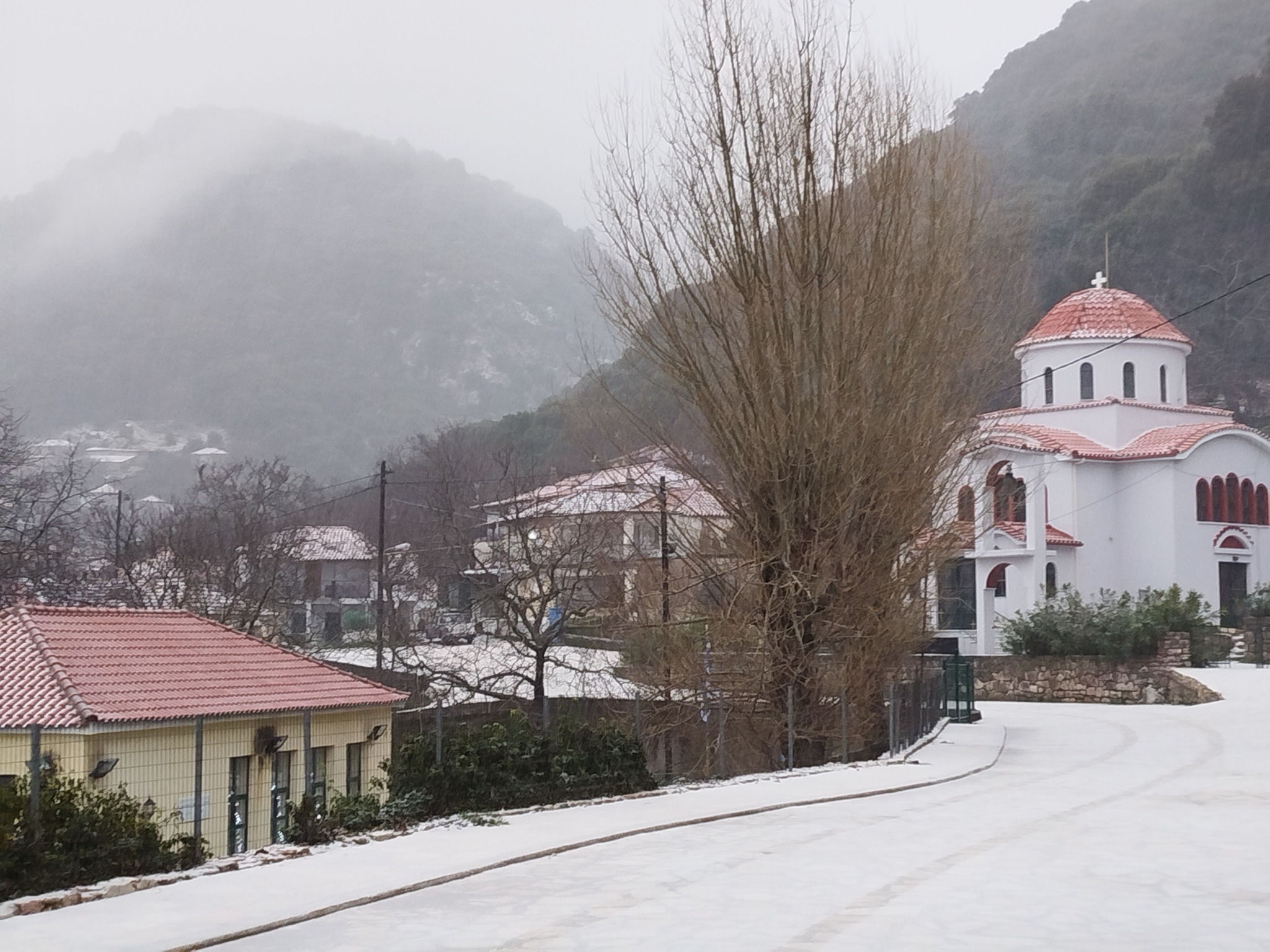 Xιόνια στην ορεινή Ηλεία