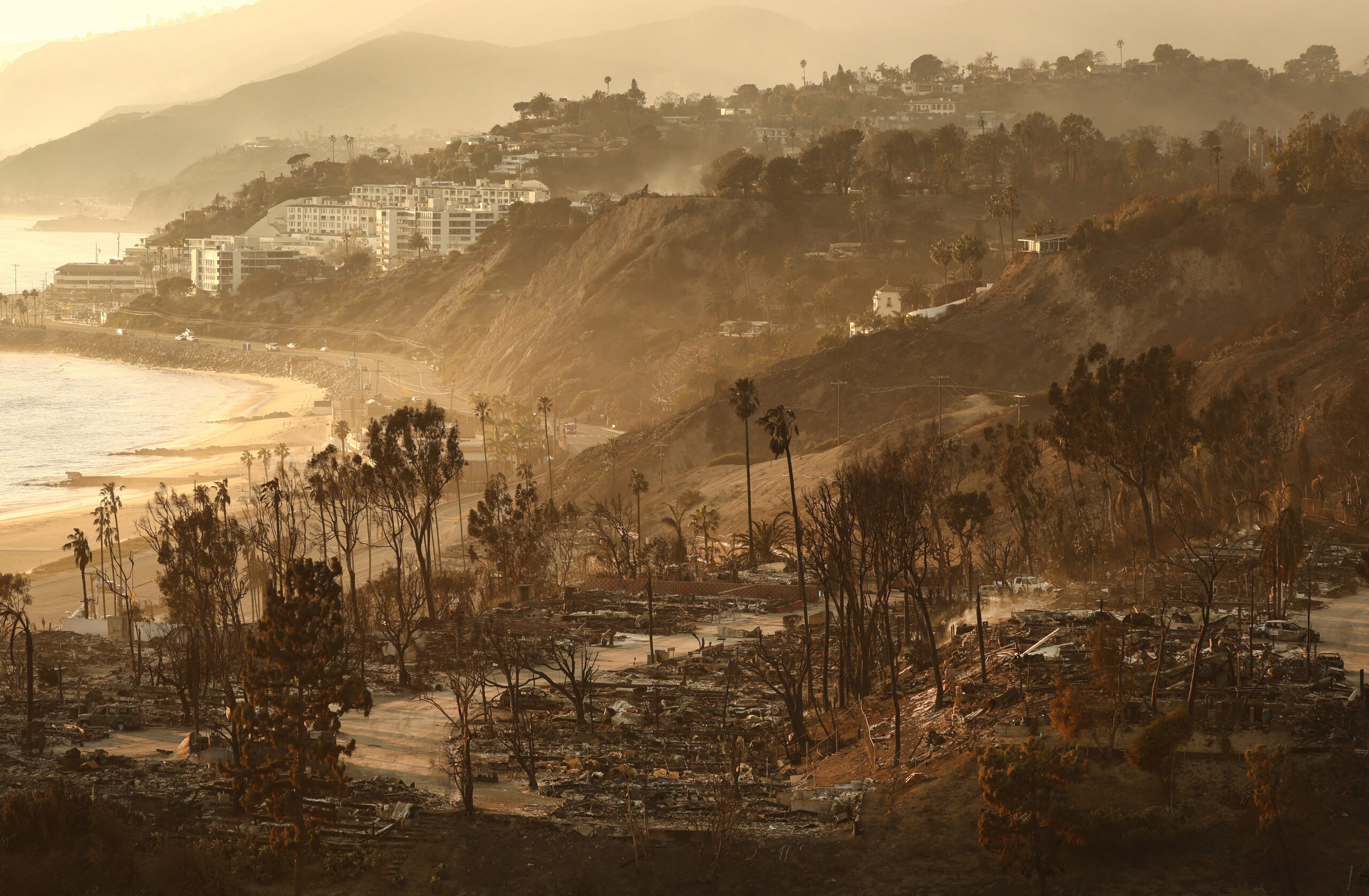 Powerful Winds Fuel Multiple Fires Across Los Angeles Area