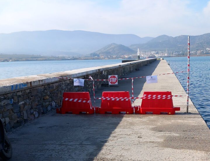 Βόλος: Απαγόρευση διέλευσης σε τμήμα του κυματοθραύστη (Κορδόνι)