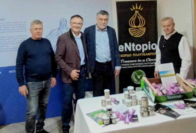 Στην έκθεση αγροτικών προϊόντων ΠΟΠ και ΠΓΕ της Περιφέρειας Θεσσαλίας στην Αθήνα το σκόρδο Πλατυκάμπου