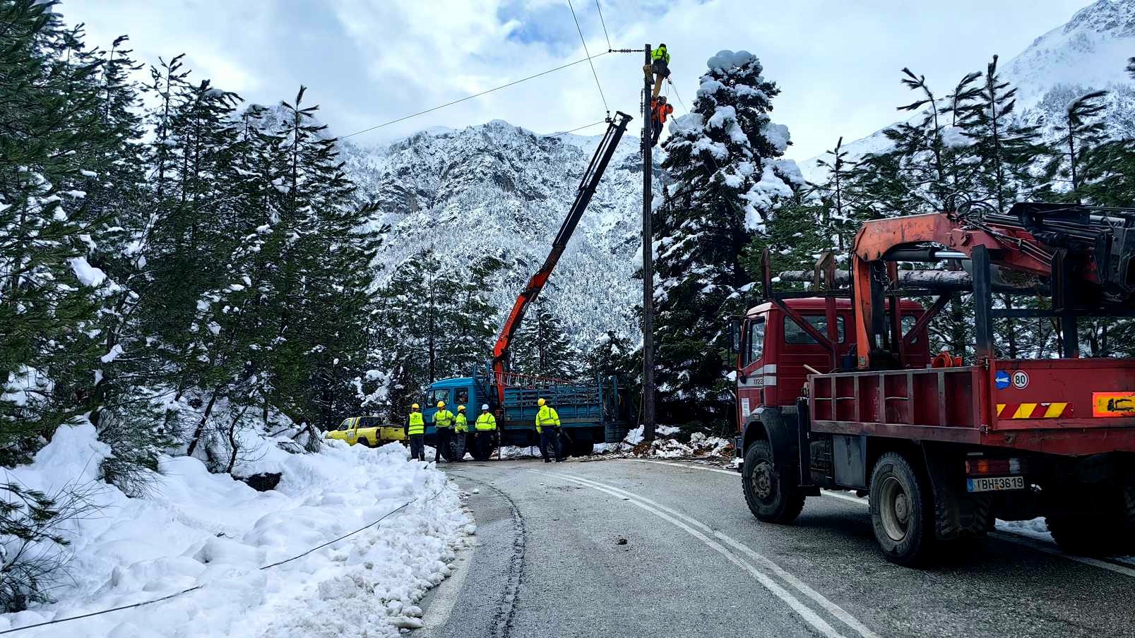 Αχαΐα: Αποκαταστάθηκε η ηλεκτροδότηση στα χωριά της ορεινής Ακράτας