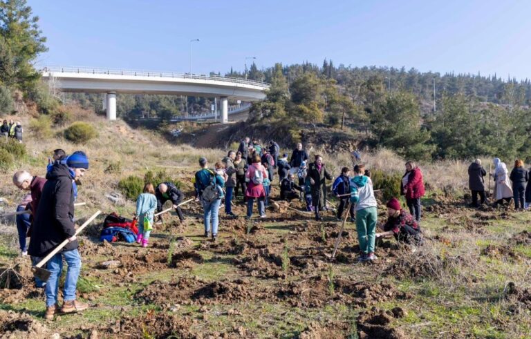 Θεσσαλονίκη: Δενδροφύτευση στο υπό διαμόρφωση περιαστικό δάσος στην περιοχή της Τριανδρίας