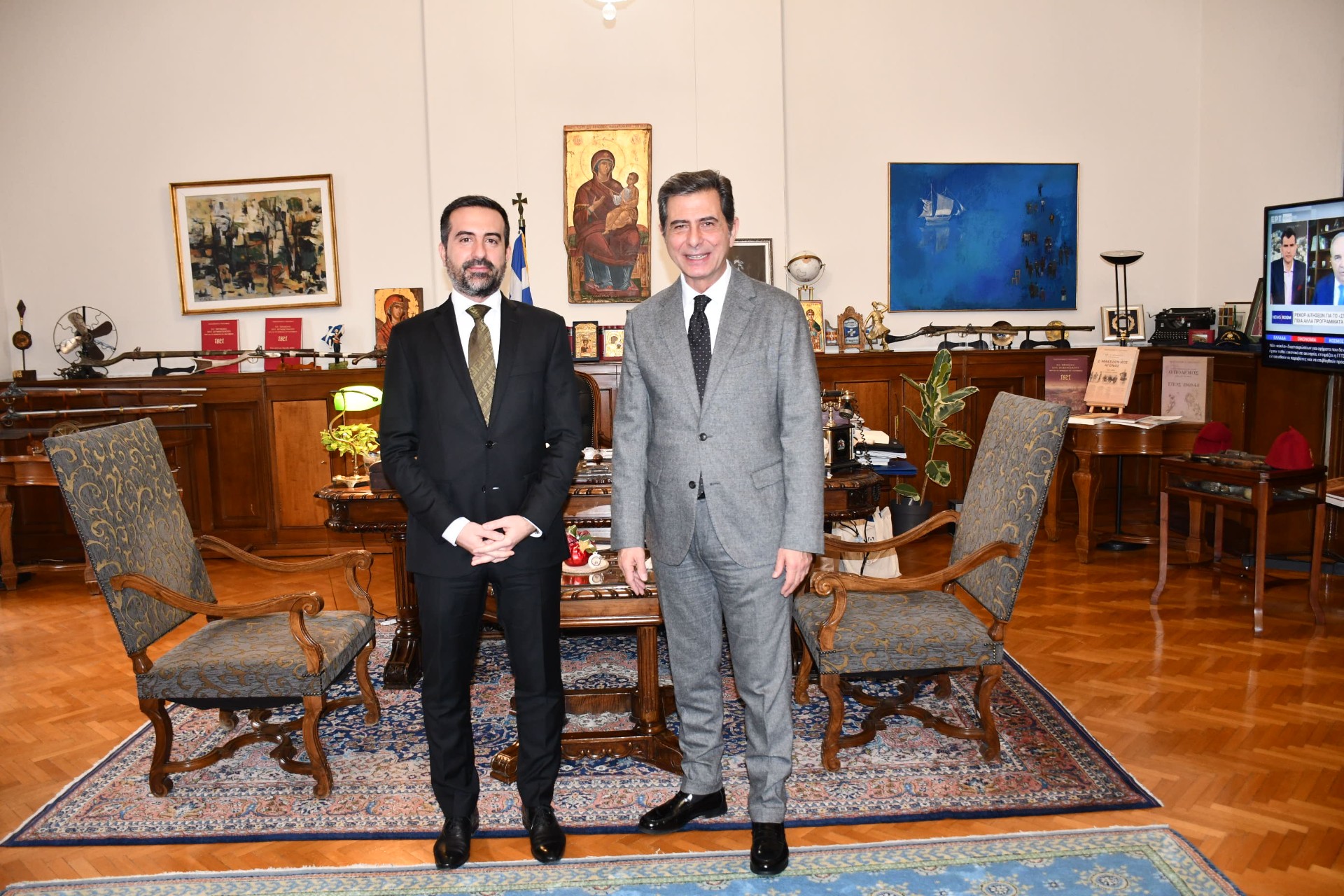 Συνάντηση εργασίας του ΥΜΑΘ Κ.Γκιουλέκα με τον Υφ.Μετανάστευσης και Διεθνούς Προστασίας της Κύπρου Δρ. Νίκο Ιωαννίδη