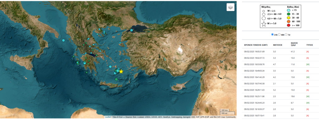 Σαντορίνη: Ισχυροί σεισμοί ως και 5 Ρίχτερ στην Αμοργό – Αισθητοί και στην Αττική