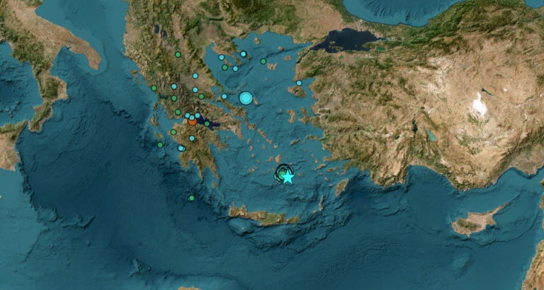 Σεισμός 5 Ρίχτερ ανοικτά της Αμοργού