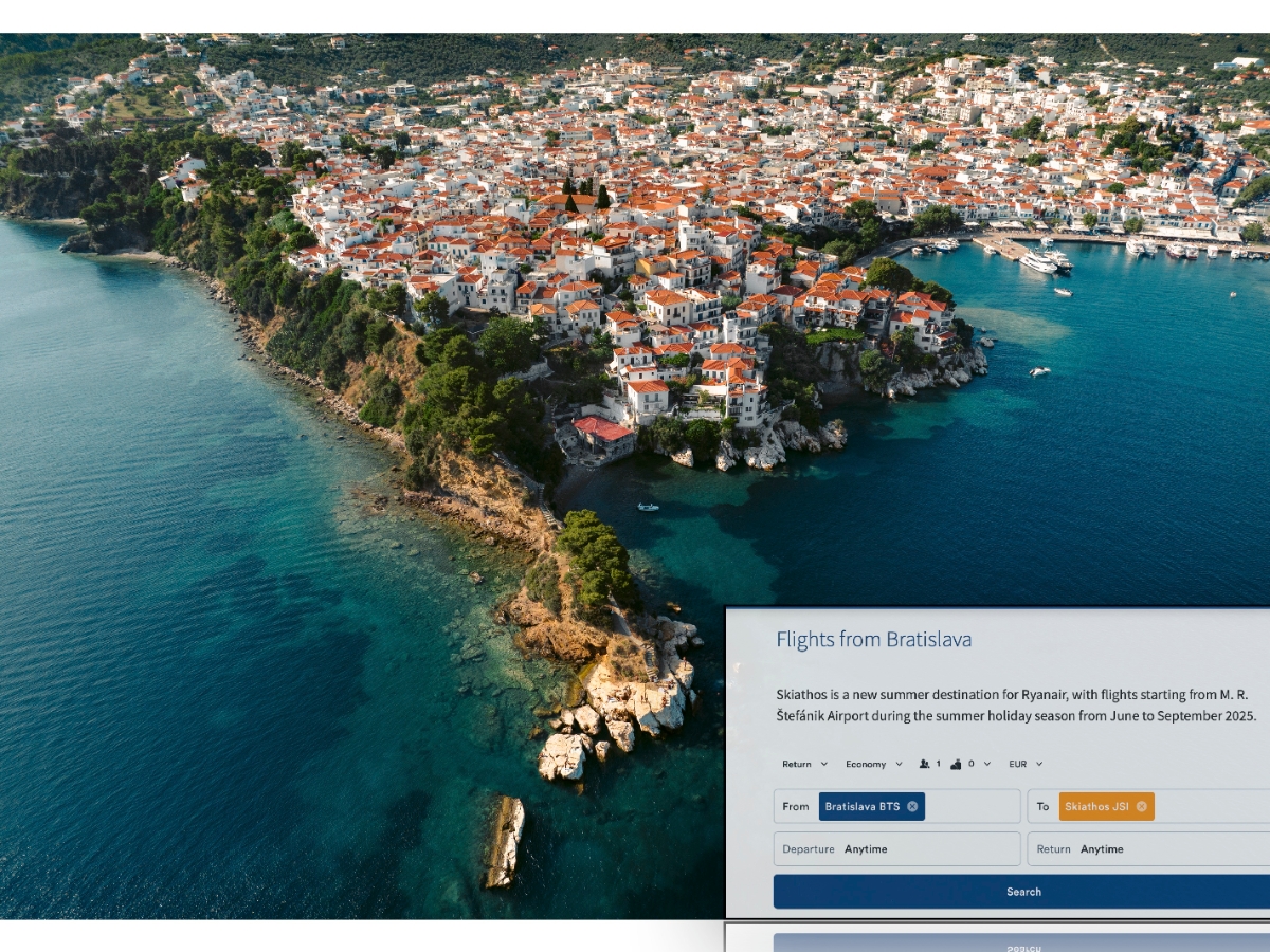 Νέα πτήση από Σλοβακία στο αεροδρόμιο της Σκιάθου