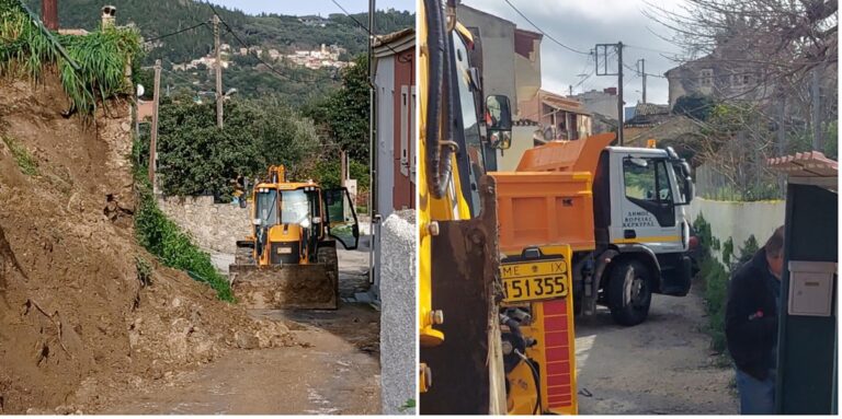 Κατολισθήσεις από την έντονη βροχόπτωση στη Βόρεια Κέρκυρα – Συνεχίζονται οι εργασίες αποκατάστασης