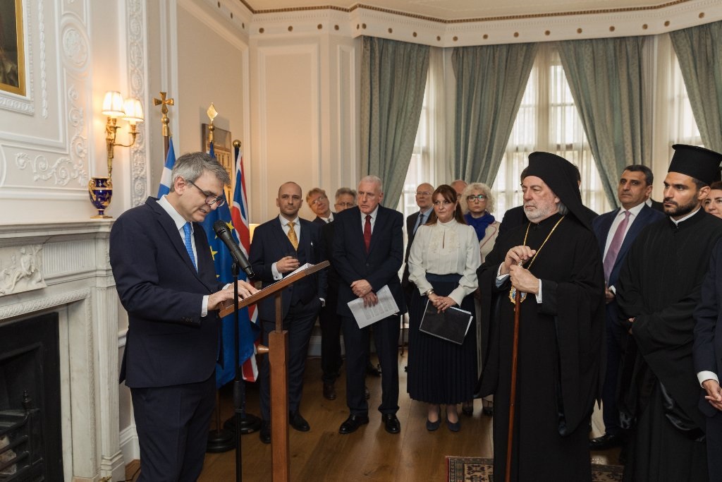 Λαμπρός Εορτασμός της 25ης Μαρτίου στην Ελληνική Πρεσβεία Λονδίνου