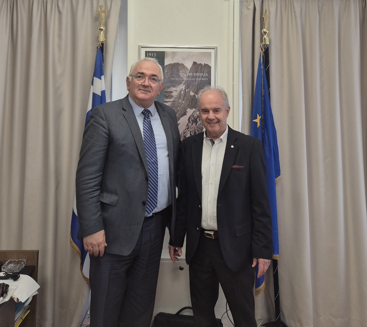 Αντιπλημμυρικά και έργα αποκατάστασης ζημιών στο επίκεντρο της συνάντησης του δημάρχου Τεμπών με τον γενικό γραμματέα του Υπ. Εσωτερικών