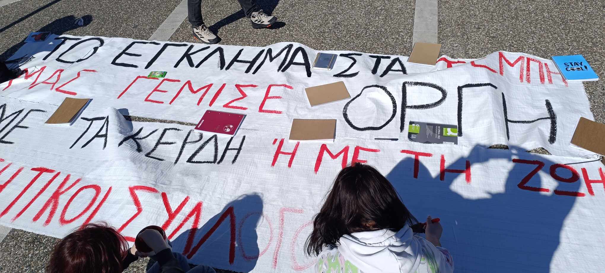 Σάμος: Διαμαρτυρία φοιτητών στο Καρλόβασι