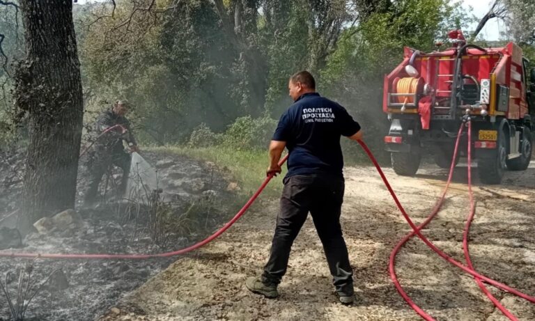 Χίος: Οριοθετήθηκαν οι φωτιές σε Καλαμωτή και Ζυφιά