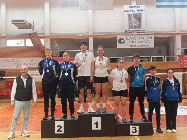 Ακόμη 2 χρυσά και 5 χάλκινα μετάλλια για το τμήμα badminton του «Δημοκρίτειου» Κομοτηνής