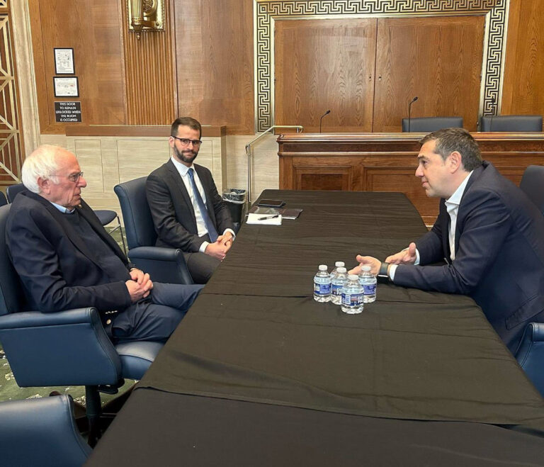 Αλέξης Τσίπρας: Συναντήθηκε με το δημοκρατικό γερουσιαστή των ΗΠΑ Μπέρνι Σάντερς