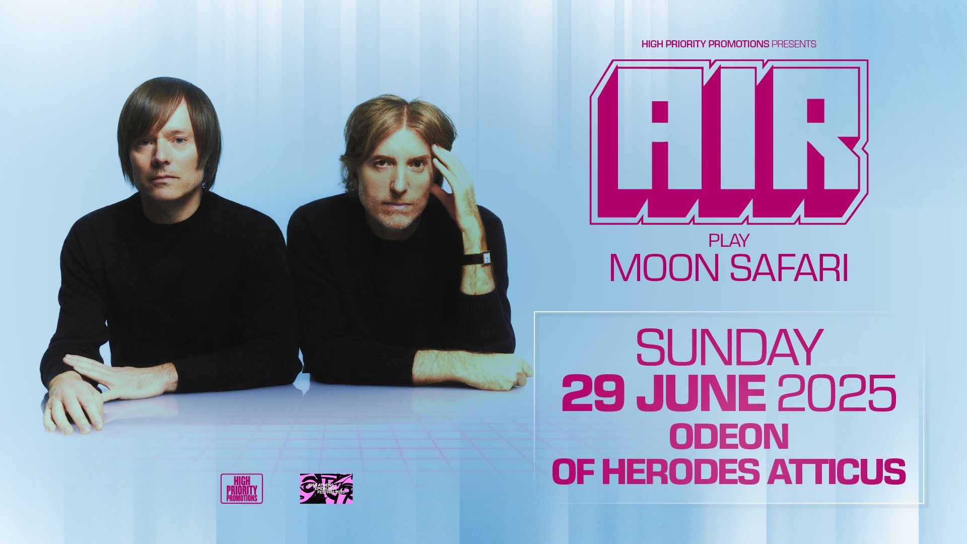 AIR – Moon Safari Live: 25 Χρόνια από το Εμβληματικό Άλμπουμ, στο Ωδείο Ηρώδου του Αττικού