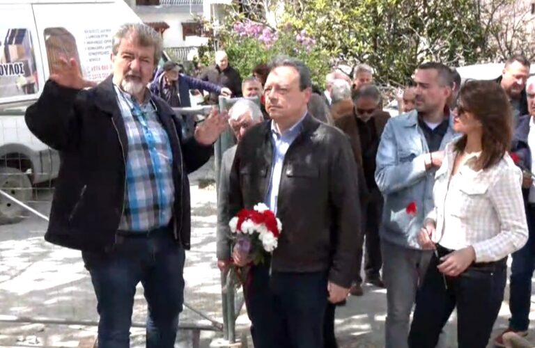 Θεσσαλονίκη: Επίσκεψη Φάμελλου στους ομαδικούς τάφους πολιτικών κρατουμένων στο Επταπύργιο