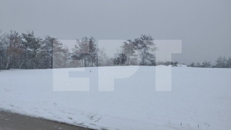 Χιονίζει στην Φλώρινα – Με χειμερινά ελαστικά η κίνηση των οχημάτων