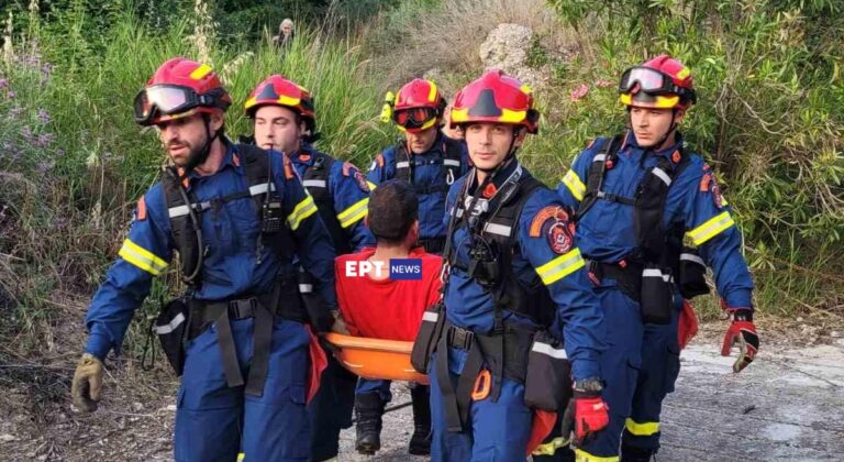 Κέρκυρα: Απεγκλωβισμός εργάτη από δύσβατη χαράδρα στον Κοντογιαλό