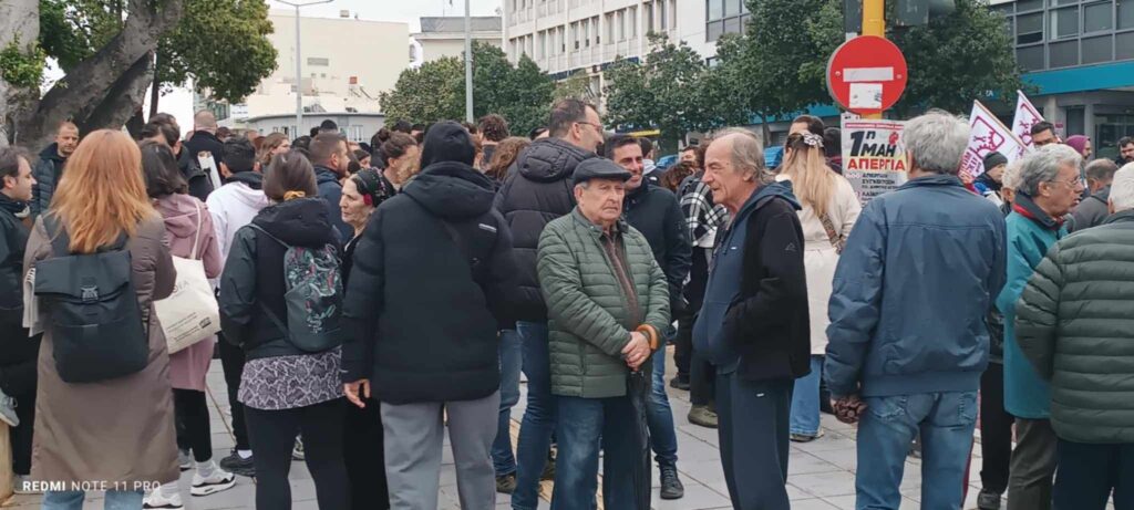 Μελαγχολική η Πρωτομαγιά στα Χανιά – Με παλμό η συγκέντρωση των εργαζομένων