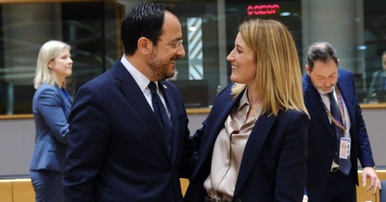Στην Κύπρο το Σάββατο η Πρόεδρος του Ευρωπαϊκού Κοινοβουλίου Ρομπέρτα Μέτσολα
