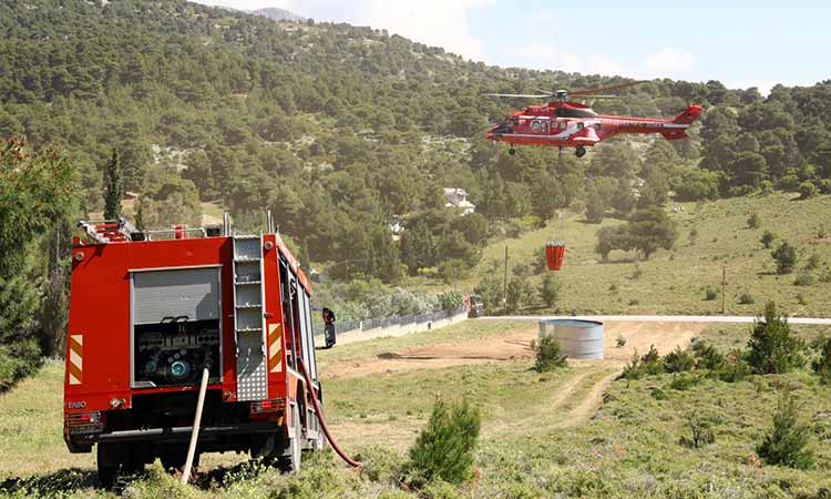 Άσκηση ετοιμότητας “Δια πυρός 2025” με νέα drones στη Σάλακο της Ρόδου (video)