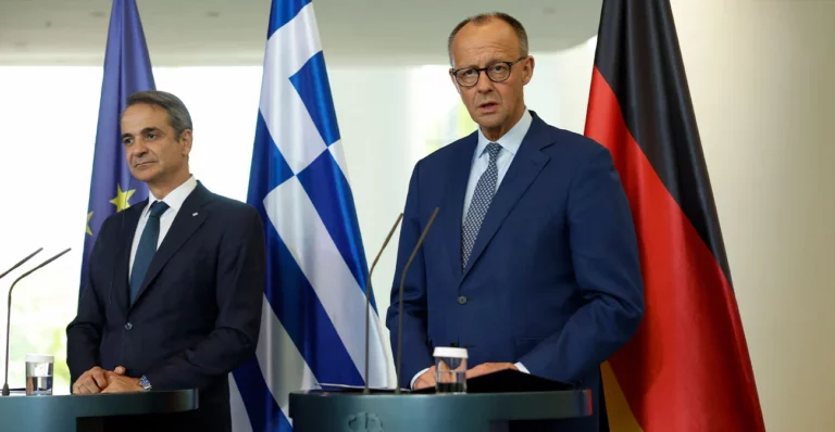 Συνάντηση Μητσοτάκη Μερτς στο Βερολίνο: «Τεράστιος σεβασμός» για τα επιτεύγματα της Ελλάδας – Προσελκύονται γερμανικές επενδύσεις