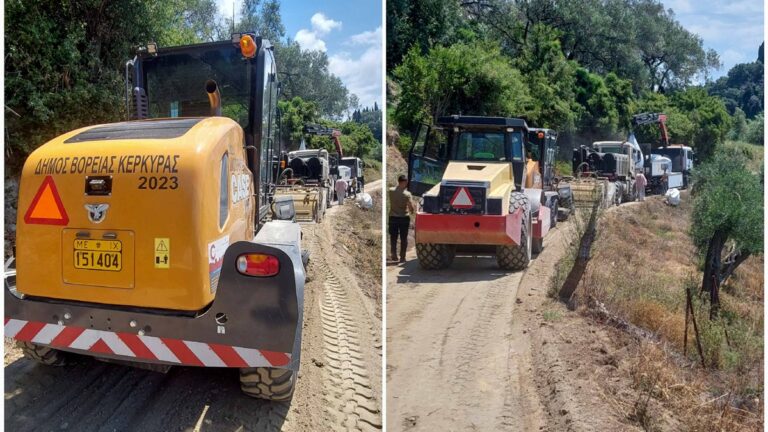 Κέρκυρα: Συνεχίζονται τα έργα αγροτικής οδοποιίας στον Βορρά