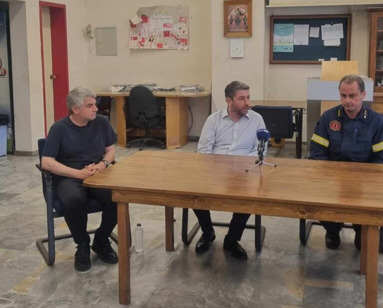 Τρίπολη: Ενίσχυση της Πυροσβεστικής Υπηρεσίας ζήτησε ο Νίκος Ανδρουλάκης και κατηγόρησε την κυβέρνηση για διαχειριστική ανεπάρκεια