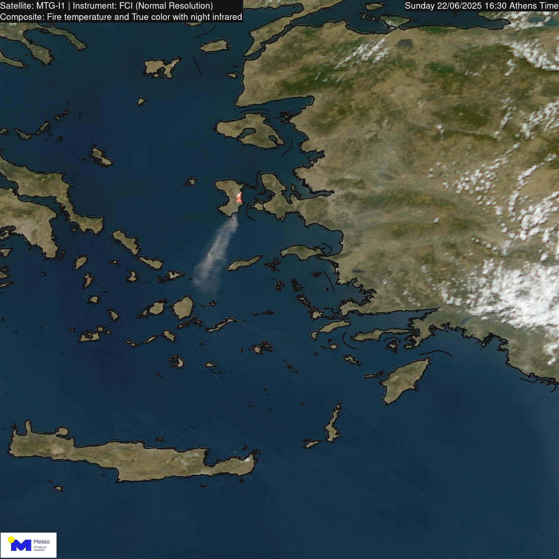Η φωτιά της Χίου όπως φαίνεται από δορυφόρο-Δείτε το βίντεο