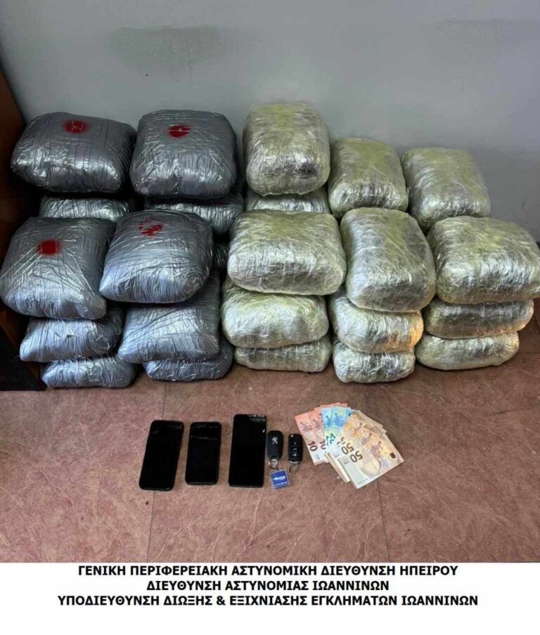 Ιωάννινα: Δύο συλλήψεις για διακίνηση ναρκωτικών και βία κατά υπαλλήλων