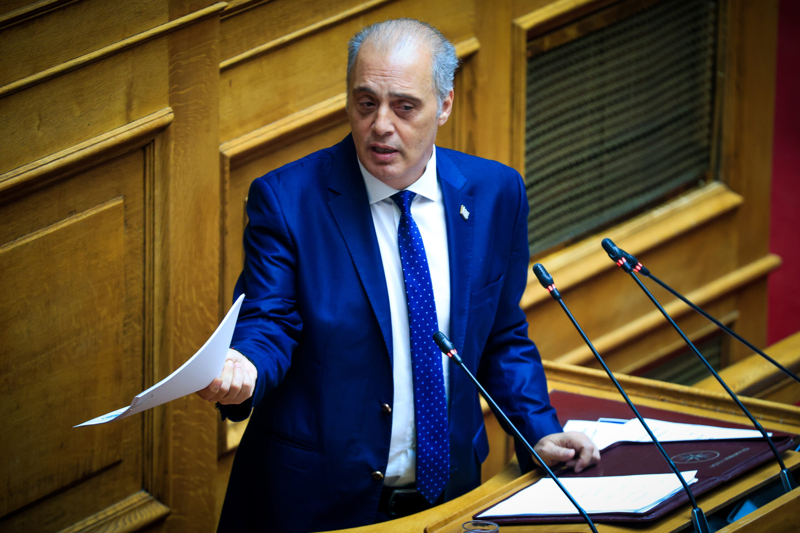 ΒΕΛΟΠΟΥΛΟΣ ΚΥΡΙΑΚΟΣ ΕΛΛΗΝΙΚΗ ΛΥΣΗ ΣΥΖΗΤΗΣΗ ΣΤΗΝ ΟΛΟΜΕΛΕΙΑ ΤΗΣ ΒΟΥΛΗΣ ΝΟΜΟΣΧΕΔΙΟΥ ΤΟΥ ΥΠΟΥΡΓΕΙΟΥ ΚΛΙΜΑΤΙΚΗΣ ΚΡΙΣΗΣ ΚΑΙ ΠΟΛΙΤΙΚΗΣ ΠΡΟΣΤΑΣΙΑΣ (ΓΙΩΡΓΟΣ ΚΟΝΤΑΡΙΝΗΣ/EUROKINISSI)