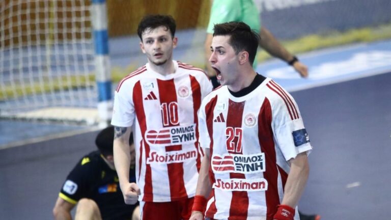 Στέφθηκε πρωταθλητής στην Handball Premier ο Ολυμπιακός, 32-30 την ΑΕΚ
