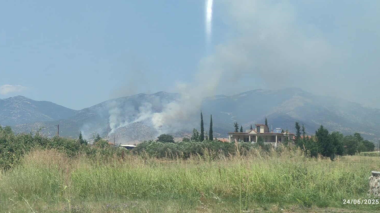 Πυρκαγιά σε έκταση με χαμηλή βλάστηση στην Χωριστή Δράμας