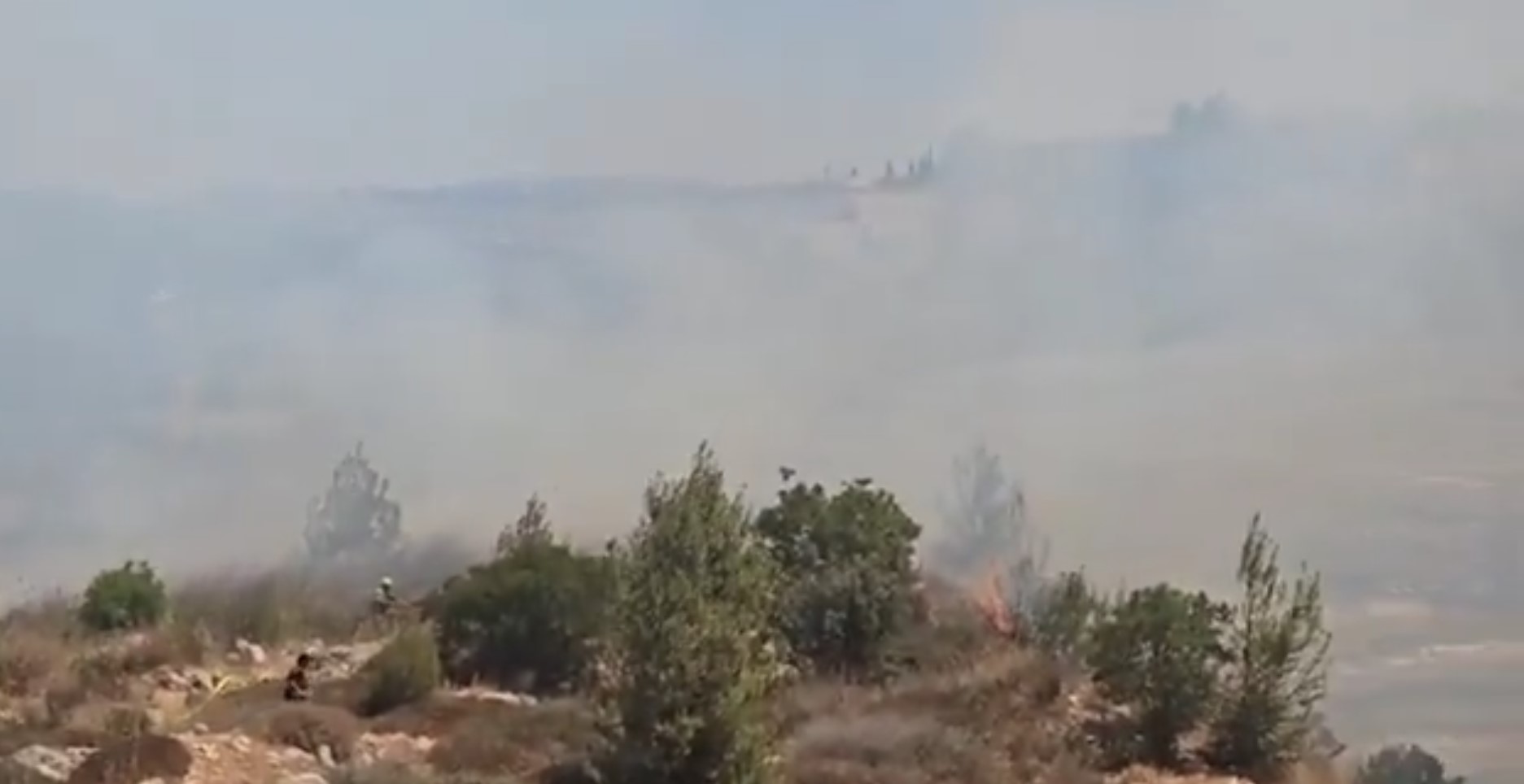 Πυρκαγιά κοντά στην είσοδο της Ιερουσαλήμ (video)