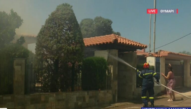 Φωτιά τώρα στην Παλαιά Φώκαια: Η εξέλιξή της καρέ καρέ
