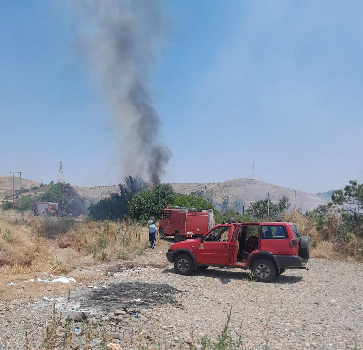 Πυρκαγιά σε αγροτοδασική έκταση στον Αύλωνα Λέσβου