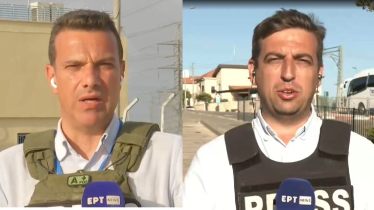 Οι απεσταλμένοι του ΕΡΤΝews στα σημεία που έπληξαν οι ιρανικοί πύραυλοι στο Ισραήλ