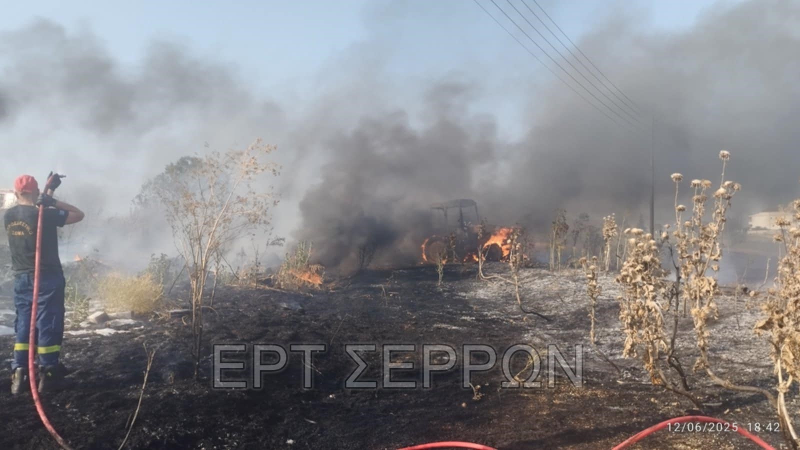 Σέρρες: Νεκρός 75χρονος σε φωτιά στο Παραλίμνιο (βίντεο)