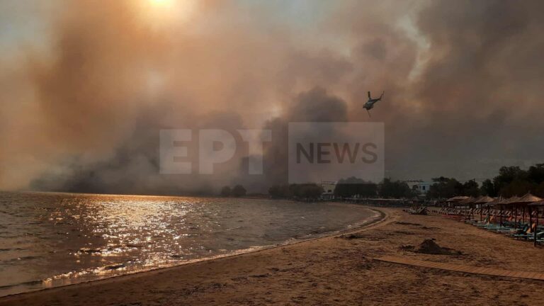 Χίος: Δύο μέτωπα της φωτιάς σε Λιθί και Βέσσα -Αναζωπύρωση στο χωριό Άγιος Γεώργιος Συκούσης