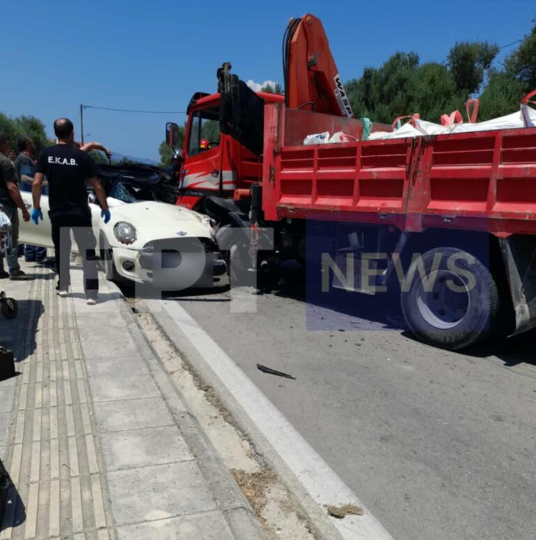 Ζάκυνθος: Σοβαρό τροχαίο με δύο τραυματίες στο Σκουληκάδο
