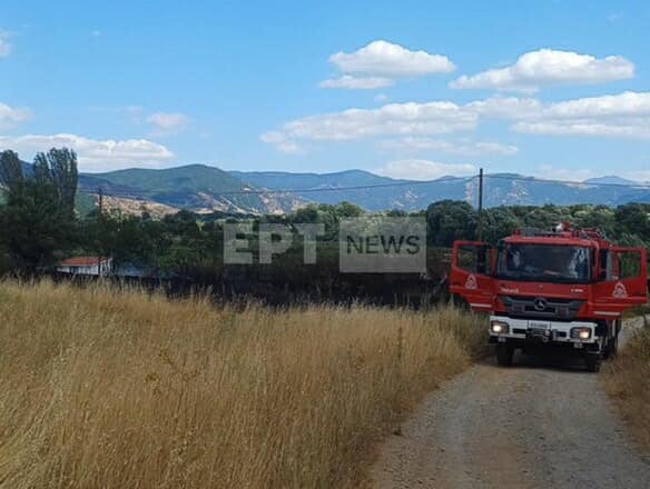 Καστοριά: Πυρκαγιά στη διασταύρωση Κεφαλαρίου – Κινδύνεψαν μια οικία και γεωργικές εκτάσεις με μήλα