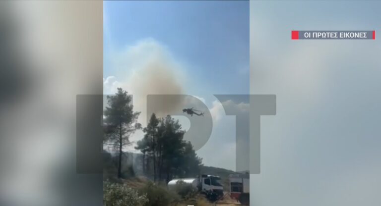 Χωρίς ενεργό μέτωπο η φωτιά στον Άγιο Στέφανο