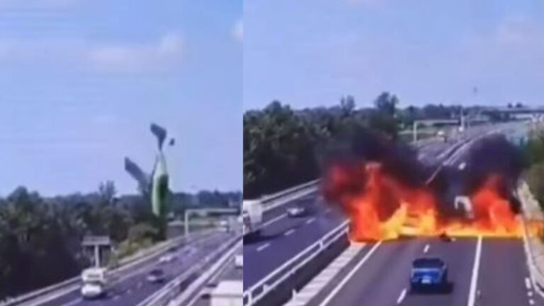 Ιταλία: Αεροσκάφος έπεσε σε αυτοκινητόδρομο στη Μπρέσια – Βίντεο από τη στιγμή της συντριβής