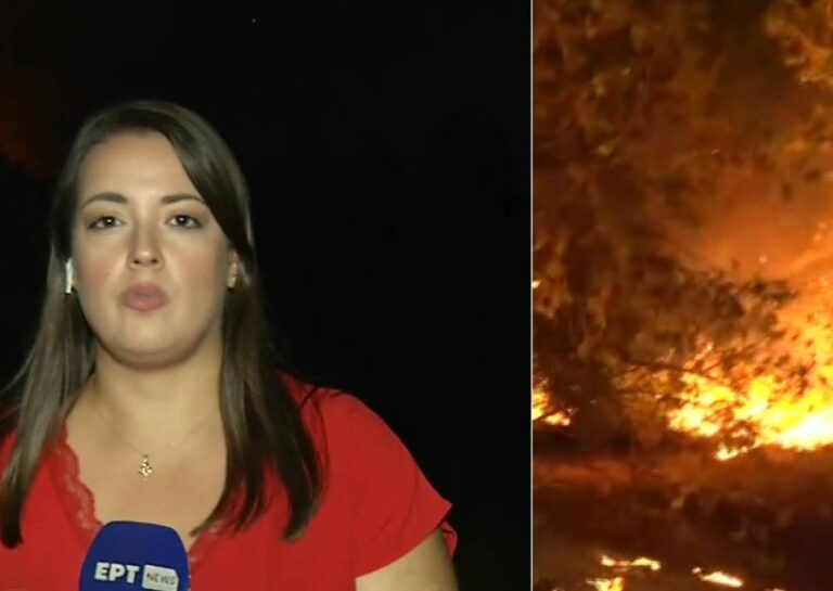 Φωτιά τώρα – Ωρωπός: Το ΕΡΤNews και η Ε. Κυρίτση στην ολονύχτια μάχη με την πυρκαγιά