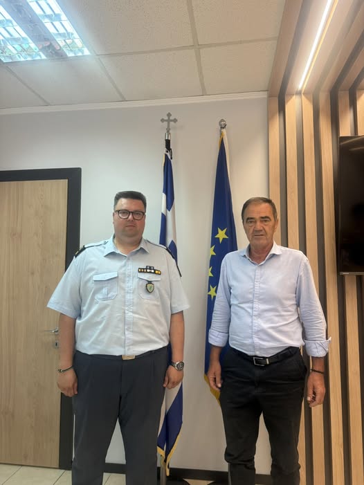 Συνάντηση εργασίας Δημάρχου Μαρωνείας Σαπών με τον διοικητή του Αστυνομικού Τμήματος