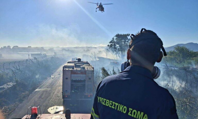 Καλαμάτα: Υπό έλεγχο η φωτιά κοντά στο αεροδρόμιο (βίντεο)