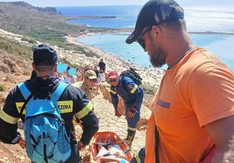 Χανιά: Επιχείρηση διάσωσης τουρίστριας στο μονοπάτι του Μπάλου