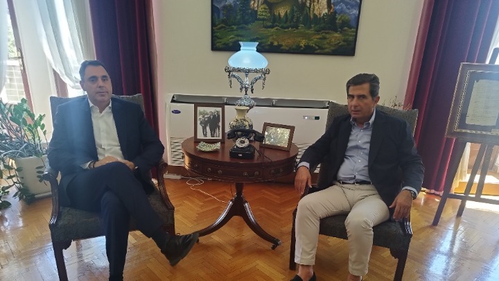 Θεσσαλονίκη: Επίσκεψη Γ. Σμυρλή στο Διοικητήριο και συνάντηση με τον Κ. Γκιουλέκα για την προετοιμασία της 89ης ΔΕΘ