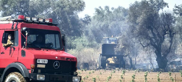 Σε ύφεση η πυρκαγιά στον Ριόλο Αχαΐας – Συνεχίζεται η πυρόσβεση